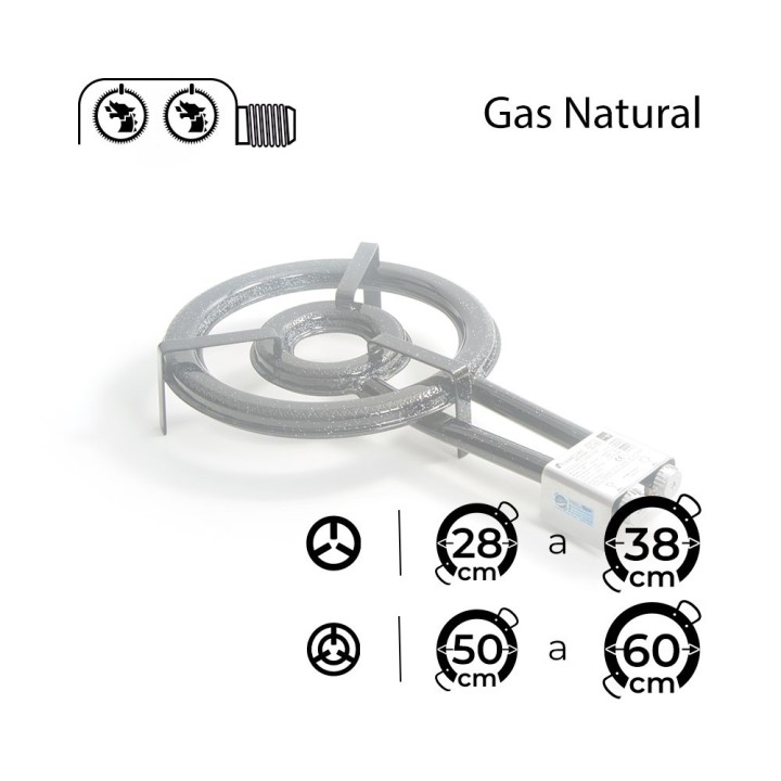 Paellero de gas ciudad de 38cm Flames VLC T-380