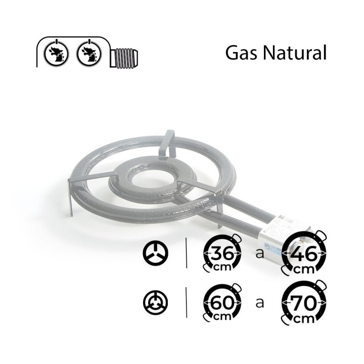 Paellero de gas ciudad de 46cm Flames VLC T-460