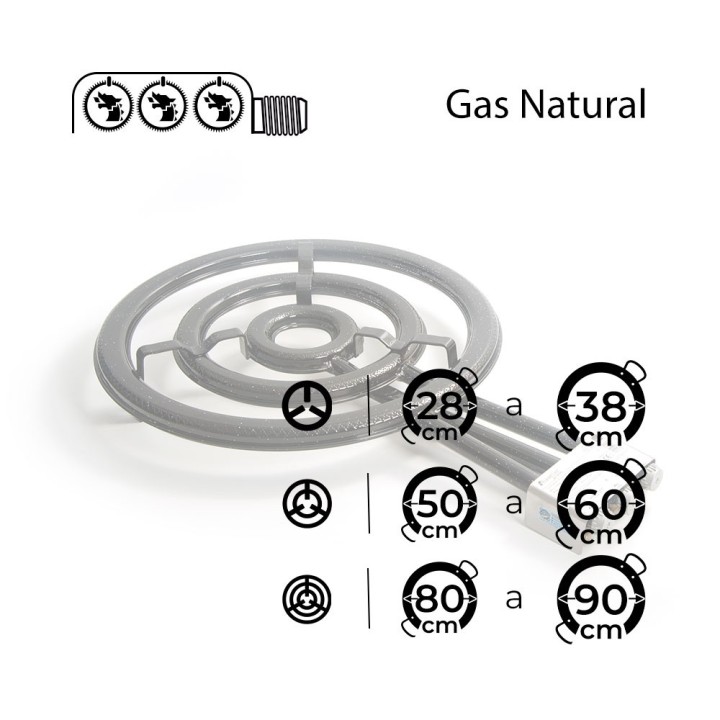 Paellero de gas ciudad de 60cm Flames VLC T-600
