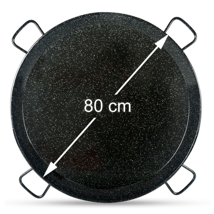 Paellera esmaltada 80cm - 15 o 20 personas | Paelleros Roger
