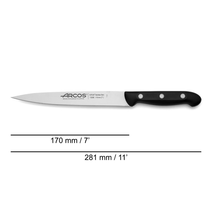 Cuchillo Arcos Fileteador lenguado de 170mm  | Paelleros Roger