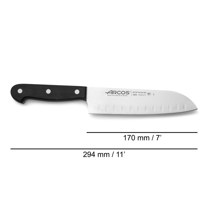 Cuchillo Arcos Santoku de 170mm | Paelleros Roger