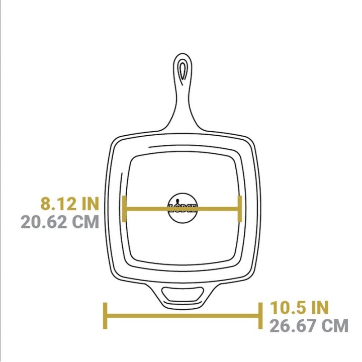 Grill rayas hierro fundido Lodge 27cm | Paelleros Roger