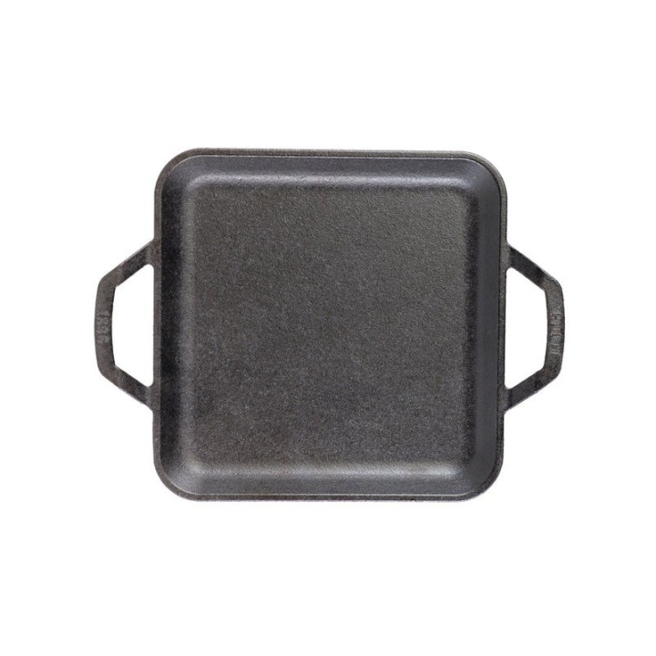 Plancha lisa cuadrada con asas 28cm | Paelleros Roger