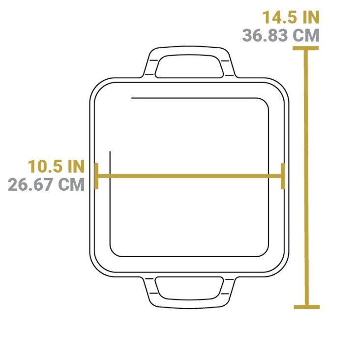 Plancha lisa cuadrada con asas 28cm | Paelleros Roger