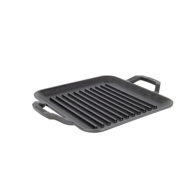 Plancha rayas cuadrada con asas 28cm