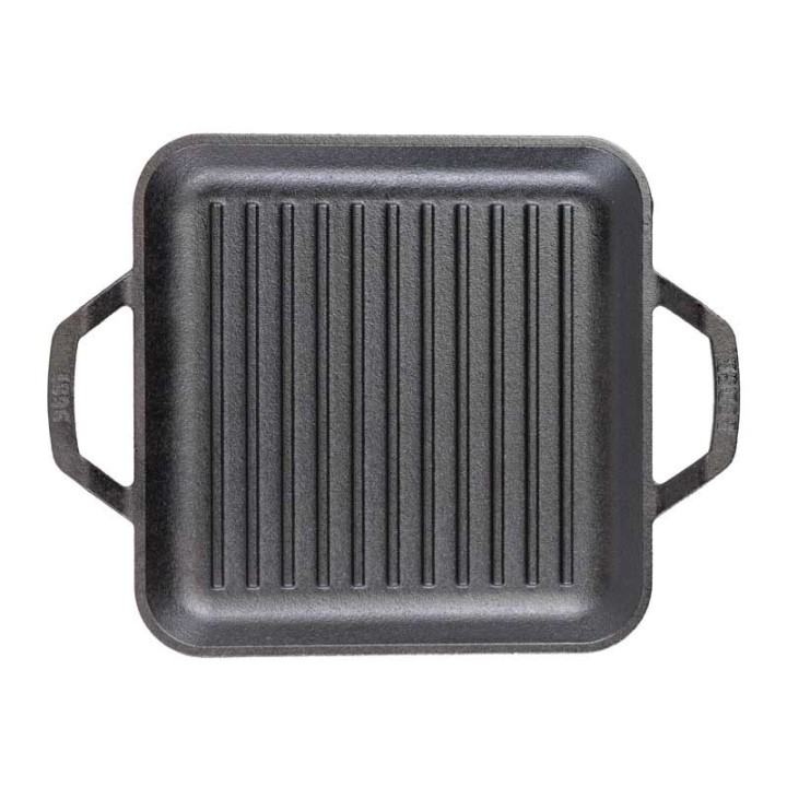 Plancha rayas cuadrada con asas 28cm | Paelleros Roger