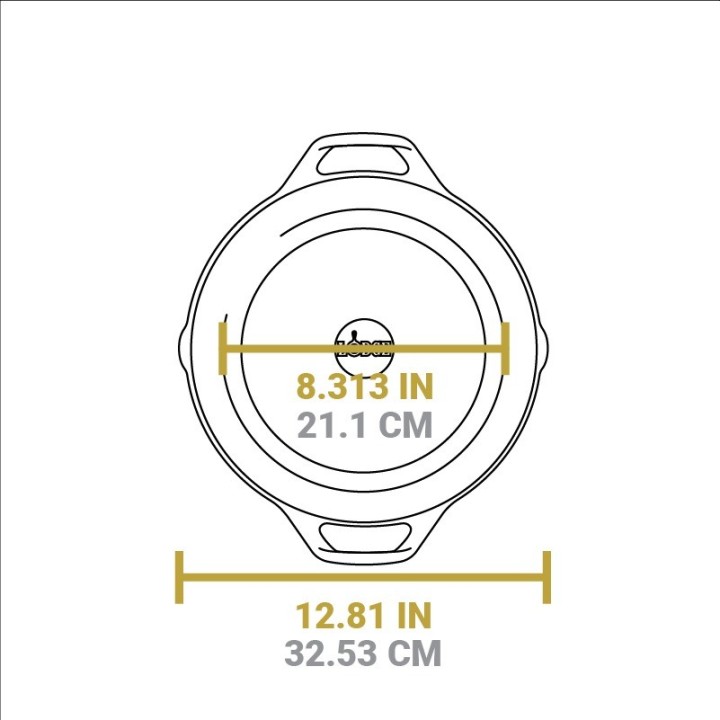 Cacerola con tapa hierro fundido Lodge 30cm | Paelleros Roger