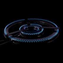 Paellero 38 cm Optimgas con 2 fuegos encendidos - Llama Azul