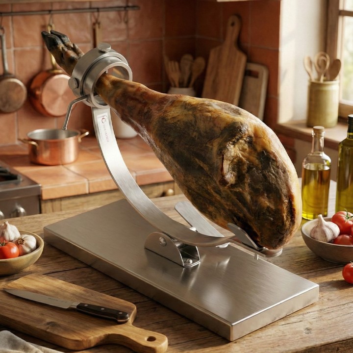 Jamonero Inox Flores Cortés 17927: Giratorio y Basculante | Paelleros Roger