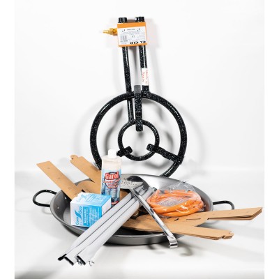 Pack Ahorro Paellero Exterior 50cm - Kit Completo "Día del Padre" con Patas Regulables