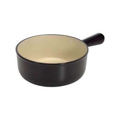 Cazo poleón de hierro negro mate con mango (18 cm)