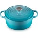 Cocotte redonda de hierro fundido 24 cm (Color Ocean)