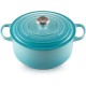 Cocotte redonda de hierro fundido 26 cm color Ocean