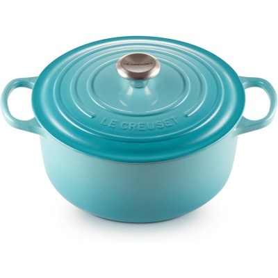 Cocotte redonda de hierro fundido 26 cm color Ocean