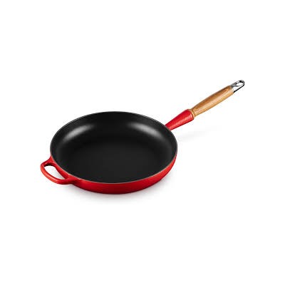 Sartén baja Le Creuset Signature Cereza con mango de madera 24 cm