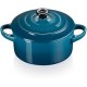 Mini Cocotte Redonda de Gres Deep Teal 10 cm - Le Creuset