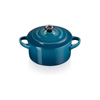 Mini Cocotte Redonda de Gres Deep Teal 10 cm - Le Creuset
