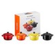 Set de 4 Mini Cocottes de Cerámica 10 cm - Colores Surtidos