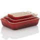Set de 3 Bandejas Rectangular Classic Cereza (18, 25 y 32 cm)