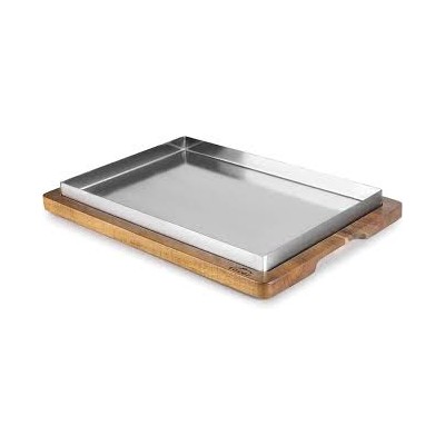 Llauna de arroz con bandeja acacia 33x23cm