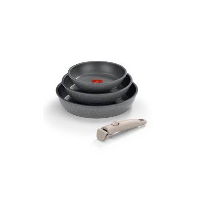 Lote 3 sartenes Monix One Click Pietra 20-24-26 cm con mango desmontable