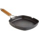Grill de aluminio fundido con rayas y mango abatible 24x24 cm Vier