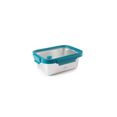 Recipiente hermético rectangular Etern Lacor de acero inoxidable (480 ml)