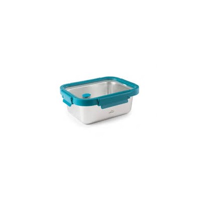 Recipiente hermético rectangular Etern Lacor de acero inoxidable (1800 ml)