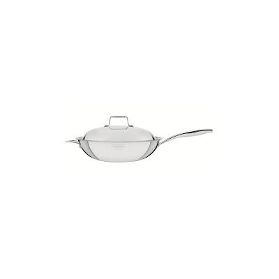 Wok de Acero Inoxidable Tramontina Grano con Antiadherente y Tapa (32 cm)