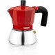 Cafetera Italiana Monix Induction Inox Roja 6 Tazas