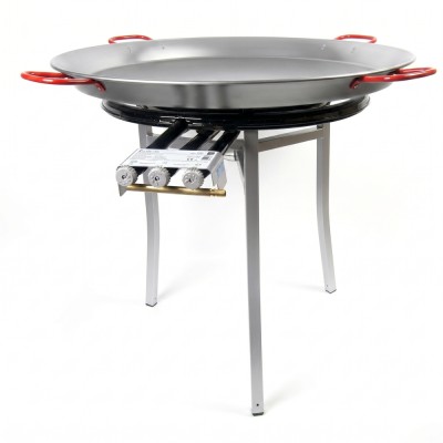 Set familiar deluxe paellero con patas y paella para 25 - 30 pers
