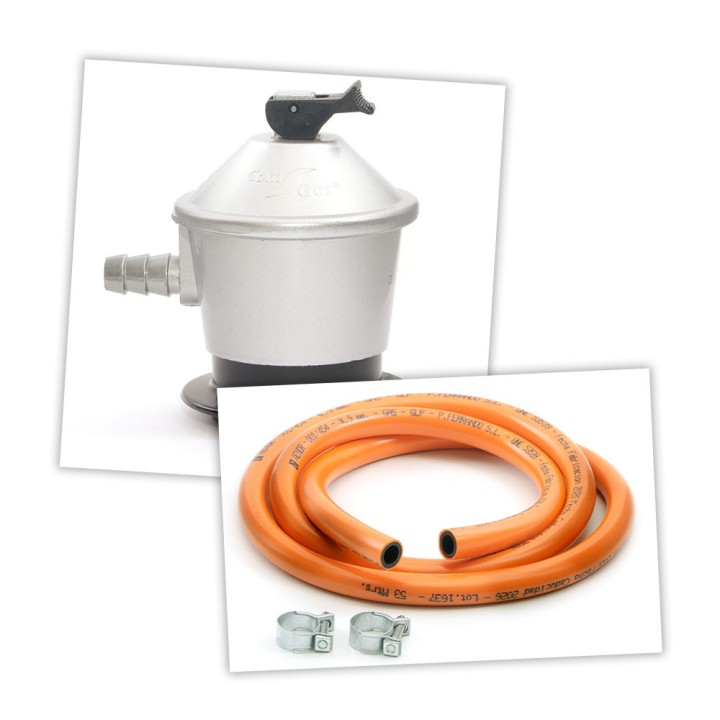 Kit Regulador de Gas Butano y Manguera para Paellero