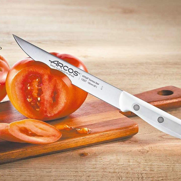 Cuchillo cocina 150 mm mango blanco | Paelleros Roger