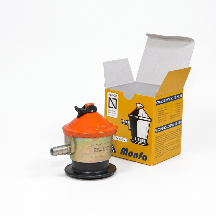 Regulador profesional de gas 112 mbar | Paelleros Roger