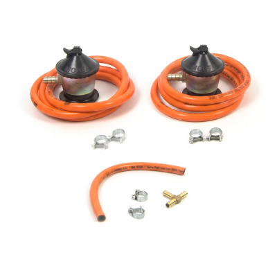 Kit 2 Reguladores con Seguridad, Gomas y Llave 2 Bombonas