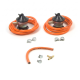 Kit 2 Reguladores de 30 mbar con Seguridad, Gomas de Butano y Llave en T