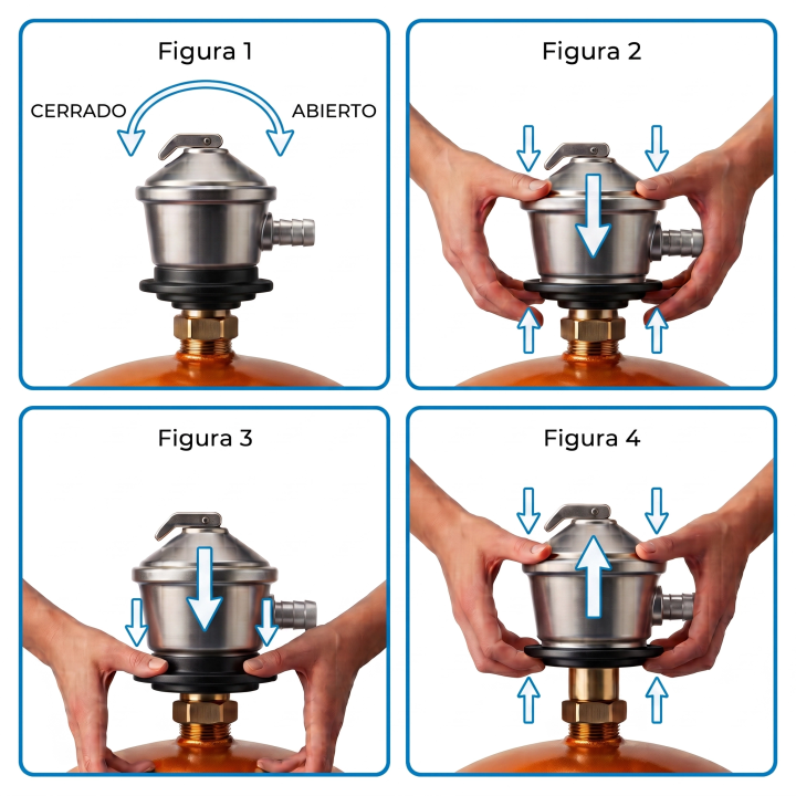 Regulador profesional de gas 112 mbar | Paelleros Roger
