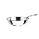 Wok Lacor Trichef 28 cm de acero inoxidable tricapa, sin antiadherente
