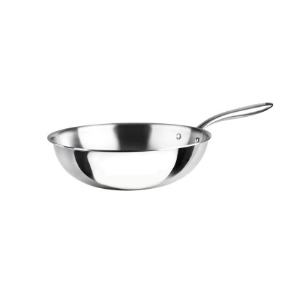 Wok Lacor Trichef 28 cm | Acero inoxidable tricapa | Paelleros Roger