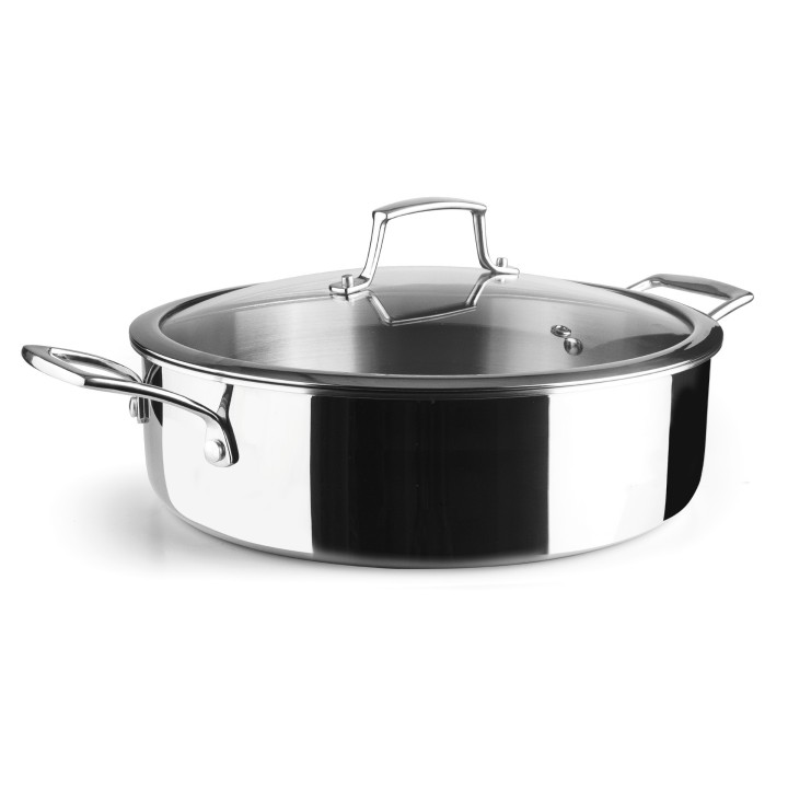 acerola baja Lacor Trichef 28 cm con tapa | 5 litros | Paelleros Roger