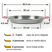 Paella de hierro 38cm 3 raciones