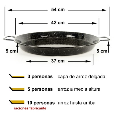 Paellera esmaltada de 42 cm El Cid