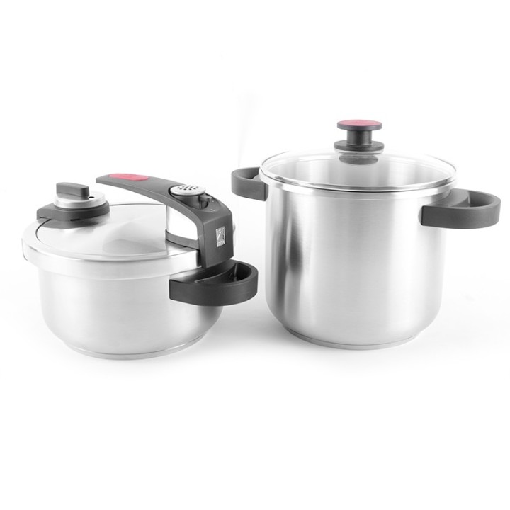 Duo de Ollas a presión Bra Tekna de 4 + 7 litros