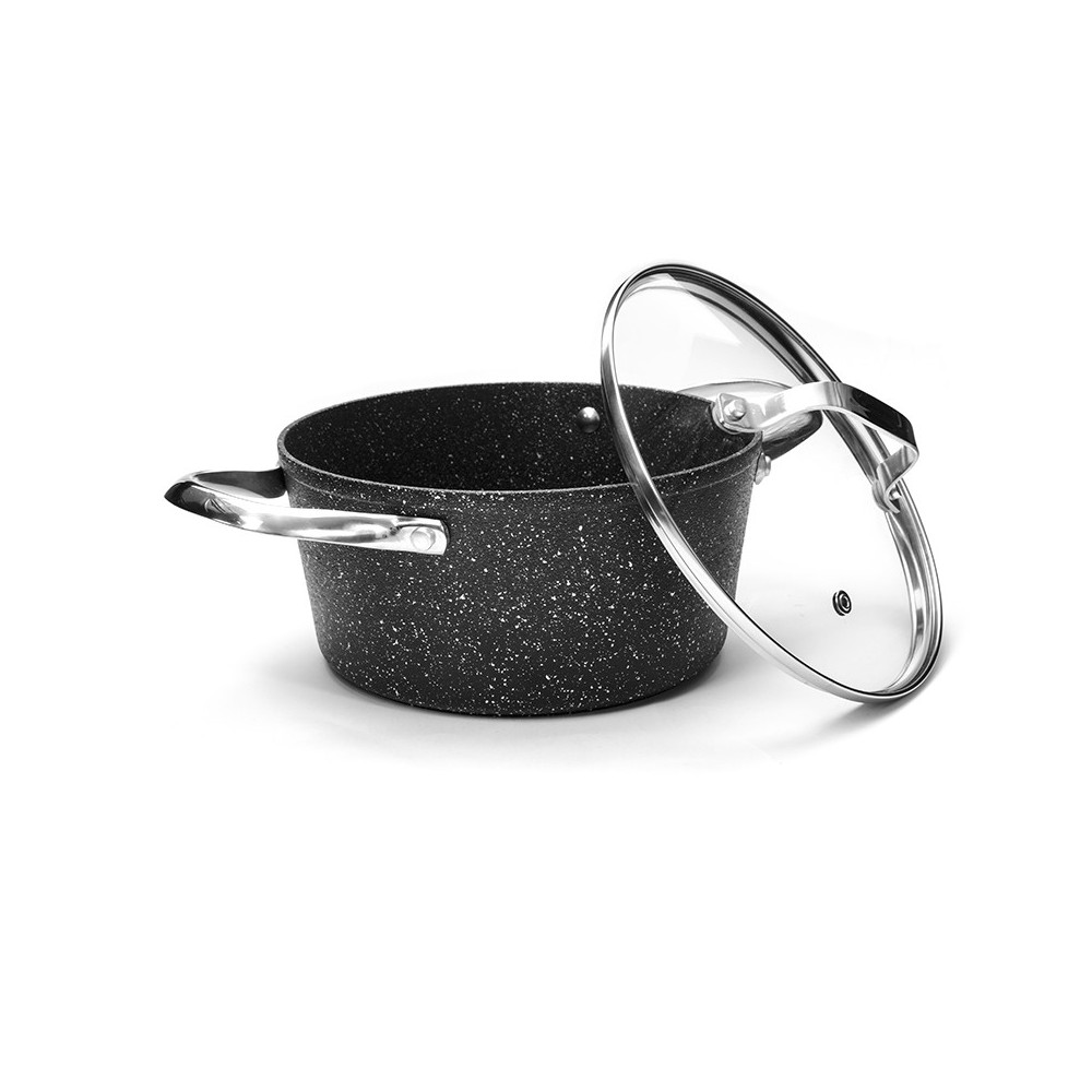 Cacerola Alta con tapa Mineral de Monix 24 cm