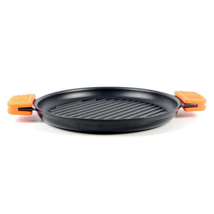 Asadora grill redonda de hierro fundido rayas 32cm | Bra Efficient Iron