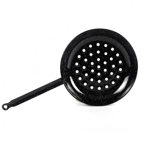Sartén esmaltada para castañas 26 cm (con agujeros)