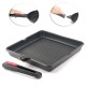 Asador grill con rayas Bra Infinity 28 x 28 cm