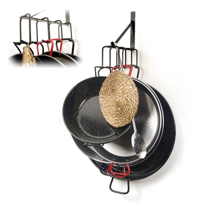 Soporte para guardar paellas