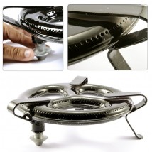 Fácil de regular | Salida lateral de la llama